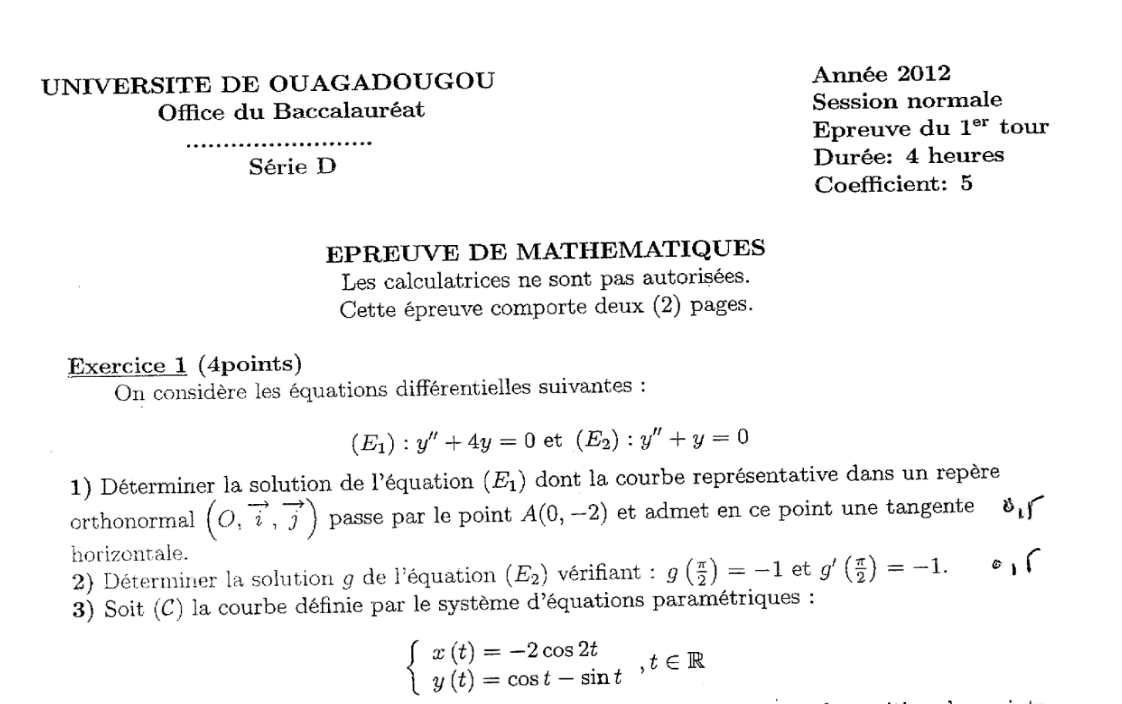 Example de questions résolues.
